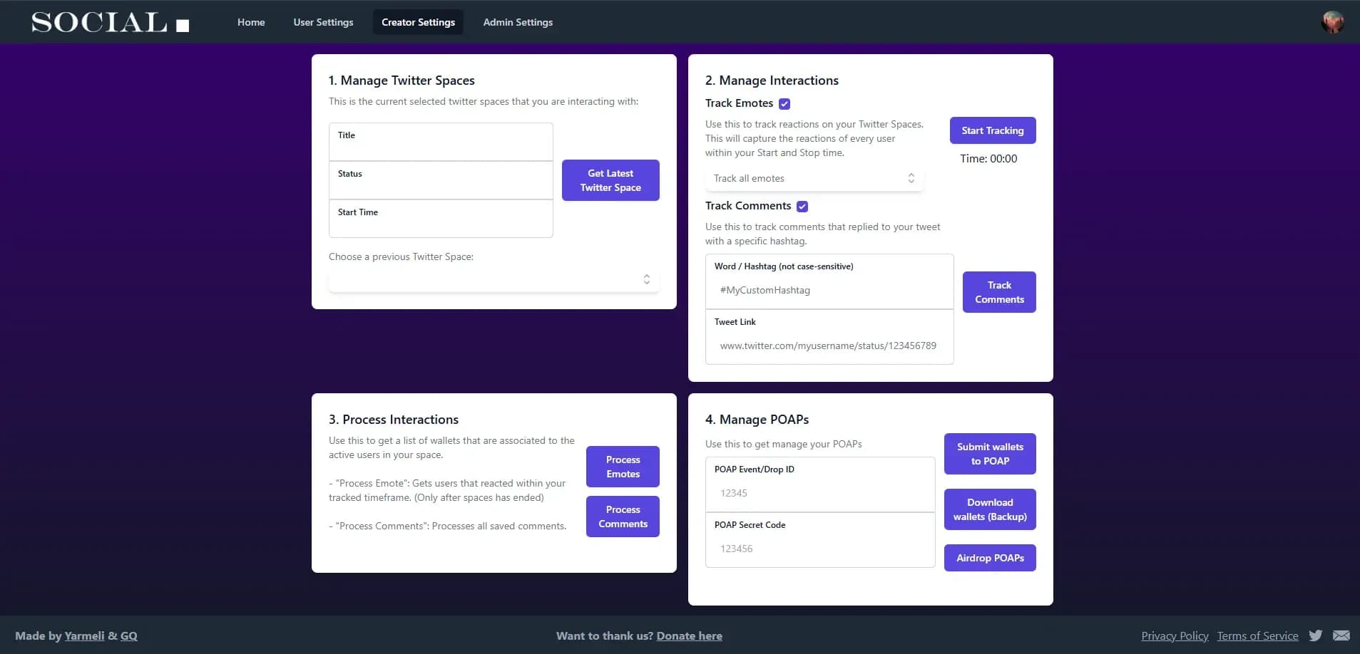 socialproof-creator-settings